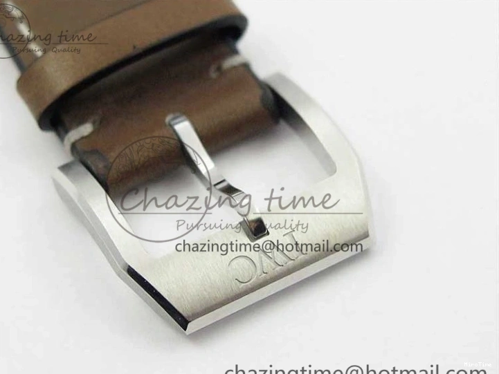 MIROTIME 0321 Pilot Chrono IW377726 ZF 1:1 Best Edition Green Dial on Brown Leather Strap A Trendsetting 7125